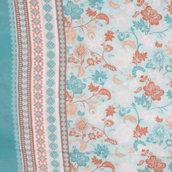Viskose Voile Ibiza, Paisley Blumen Bodüre Tiffany